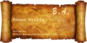 Bense Attila névjegykártya