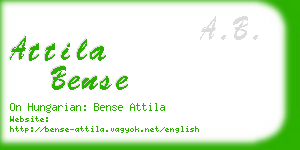 attila bense business card